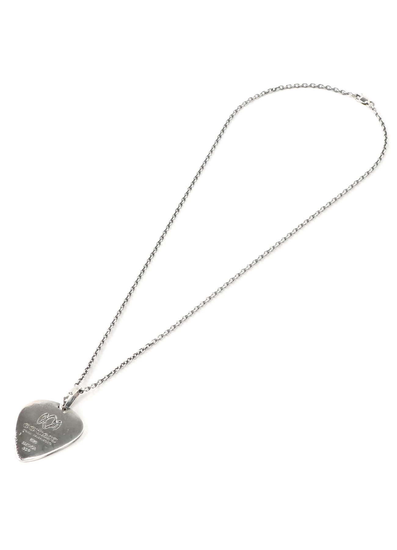 SILVER 950 GUITAR PICK PENDANT(FREE SIZE Silver): GOTHIC YOHJI