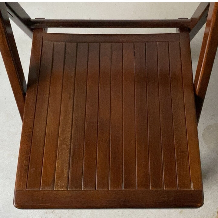 木製無垢材フォールディングチェア 80s90sヴィンテージ折り畳み椅子