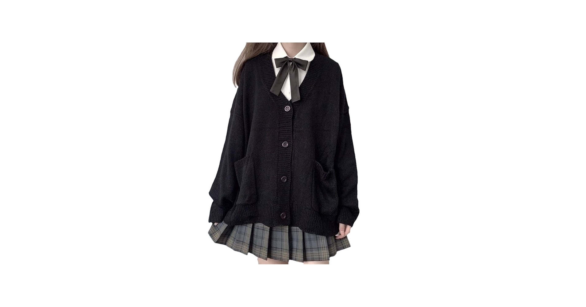 TXYJJP Womens Japanese Cute Kawaii Knitted Cardigan Sweater