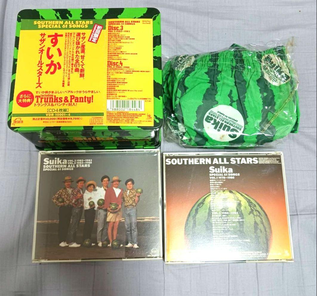 ​【極美品・缶/CD】サザンオールスターズ 限定盤「すいか」CD4枚組 特典付き 極美品・缶/CD】サザンオールスターズ 限定盤「すいか」CD4枚組 特典